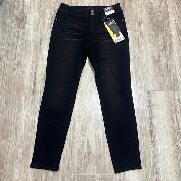 Rewash Mid Rise Booty Shaping Skinny Fit Jeans, Black Carbon Size 11/30 - Picture 3 of 10